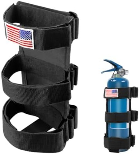 Fire Extinguisher Holder, Roll Bar Adjustable Extinguisher Strap Brackets wit...