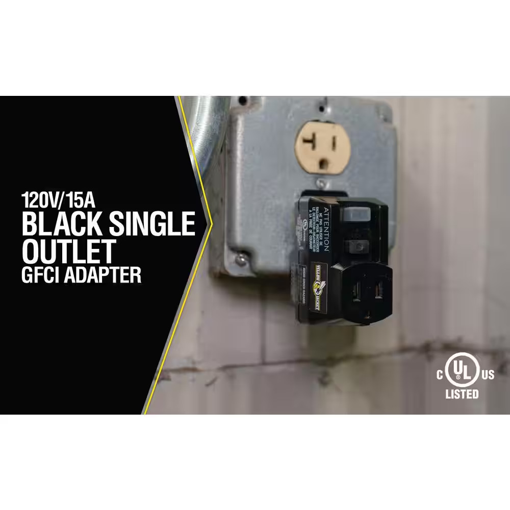 1-Outlet GFCI Extension Cord Adapter