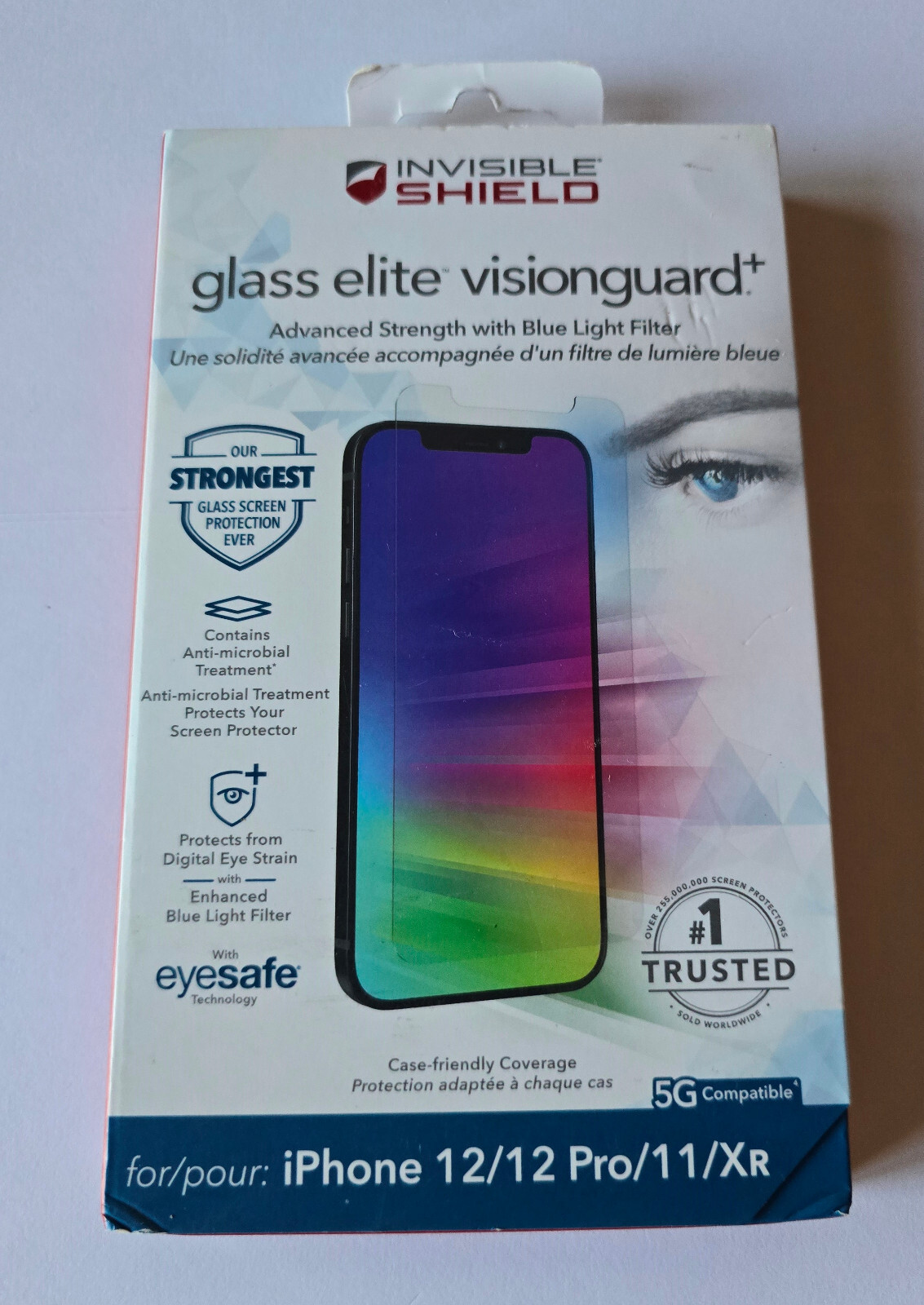 NEW ZAGG InvisibleShield Glass Elite VisionGuard for Apple iPhone 12/12Pro/11/XR
