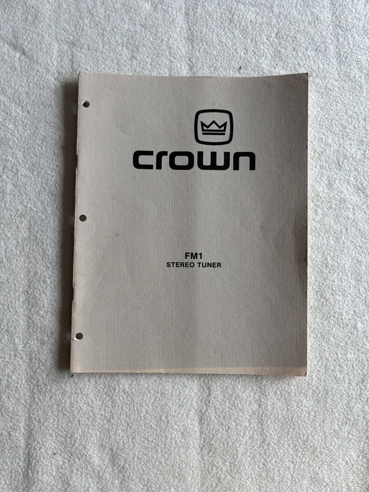 CROWN FM 1 Digital Stereo Tuner Instruction Manual In Excellent Condition