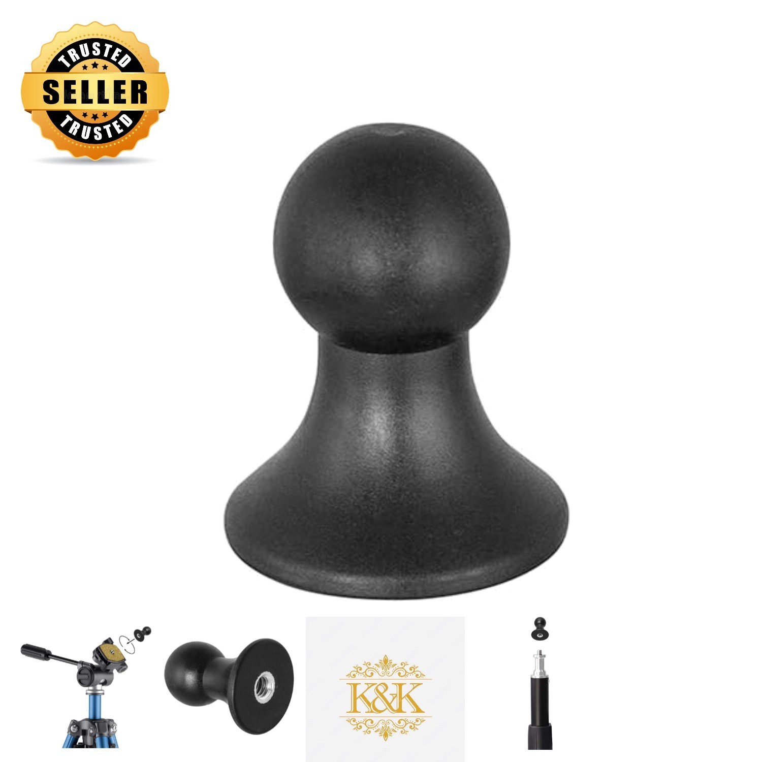 Lightweight 3.75lb Capacity 17mm Ball Adapter for Ultimate Mounting Flexibility