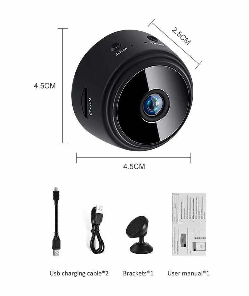 Mini Wireless WiFi Camera 1080P HD Night Vision Home Security DVR