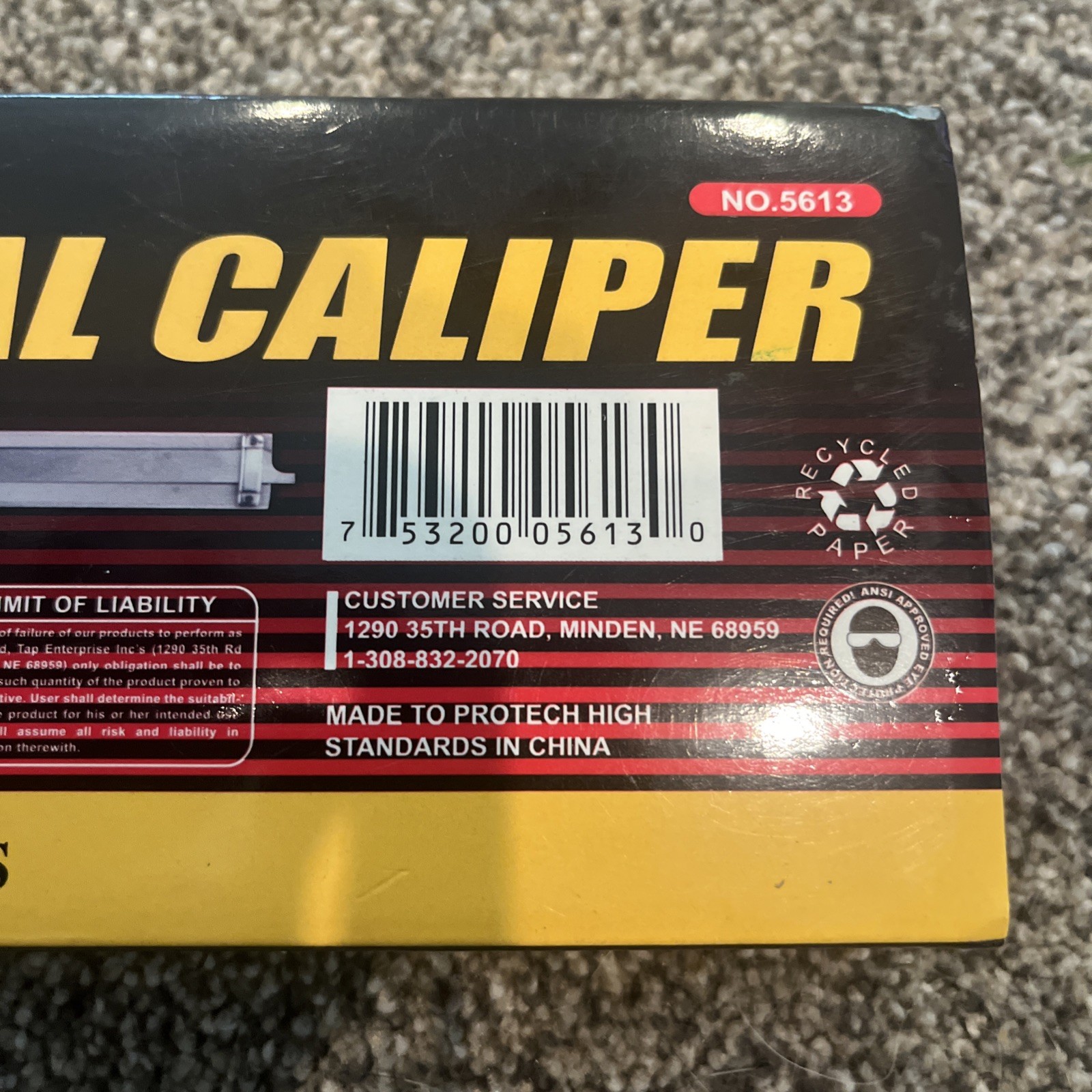 Pro-Tech 6 Inch Dial Caliper No. 5613 Quality Tools New!!