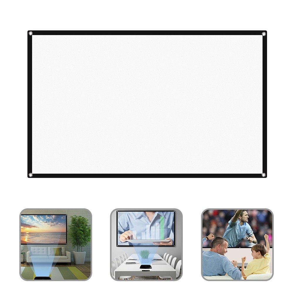 Outdoor Folding Projector Screen 60 inch 16:9 Foldable Projection Movies Screen