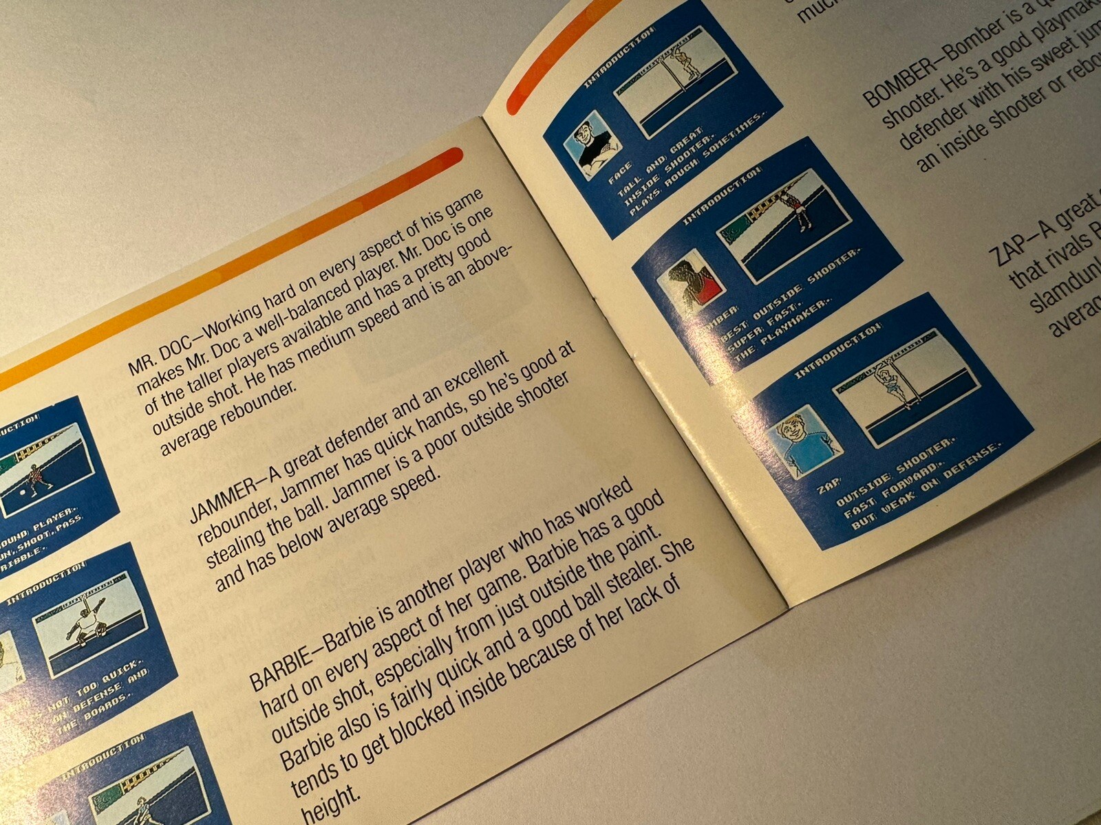 Hoops NES Original Nintendo MANUAL ONLY