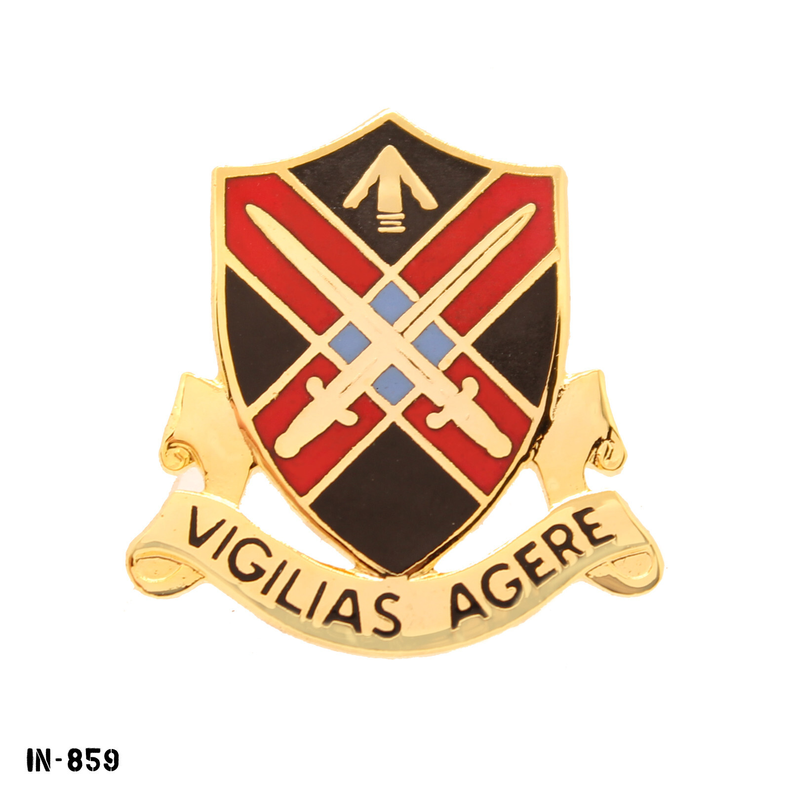 Combat Surveillance School ~ Vigilias Agere ~ US Army DUI Crest Pin ~ NEW