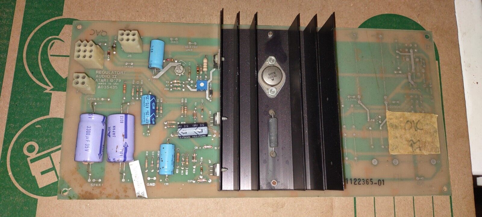 atari arcade audio regulator pcb a035435 untested #117