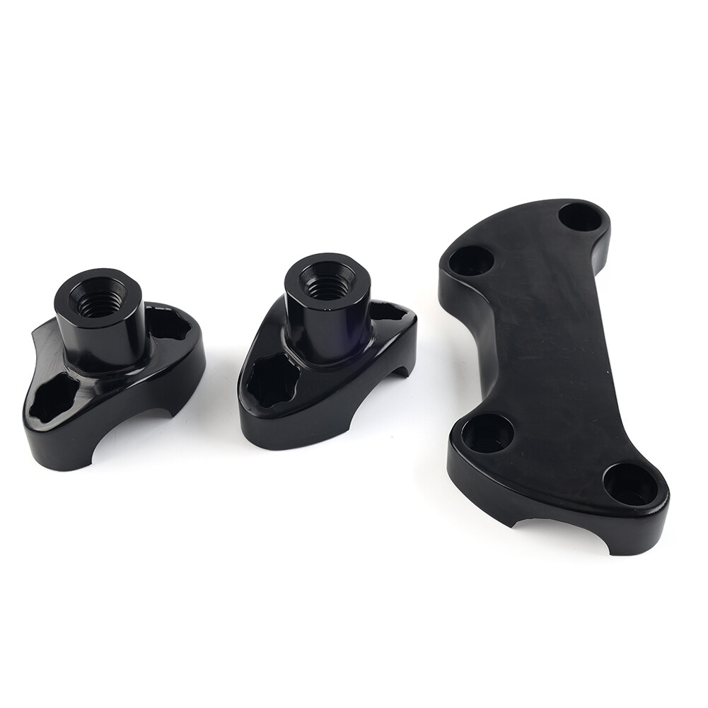 1.7"Handlebar Risers Top Clamp For Harley-Davidson Dyna Street bob Softail Black