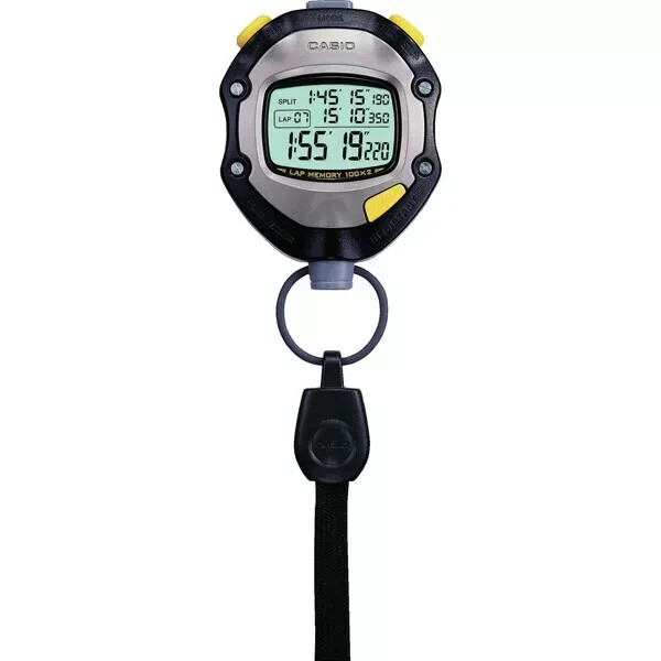 Casio HS-70W-1JH Stop Watch Black Waterproof Sports Stopwatch