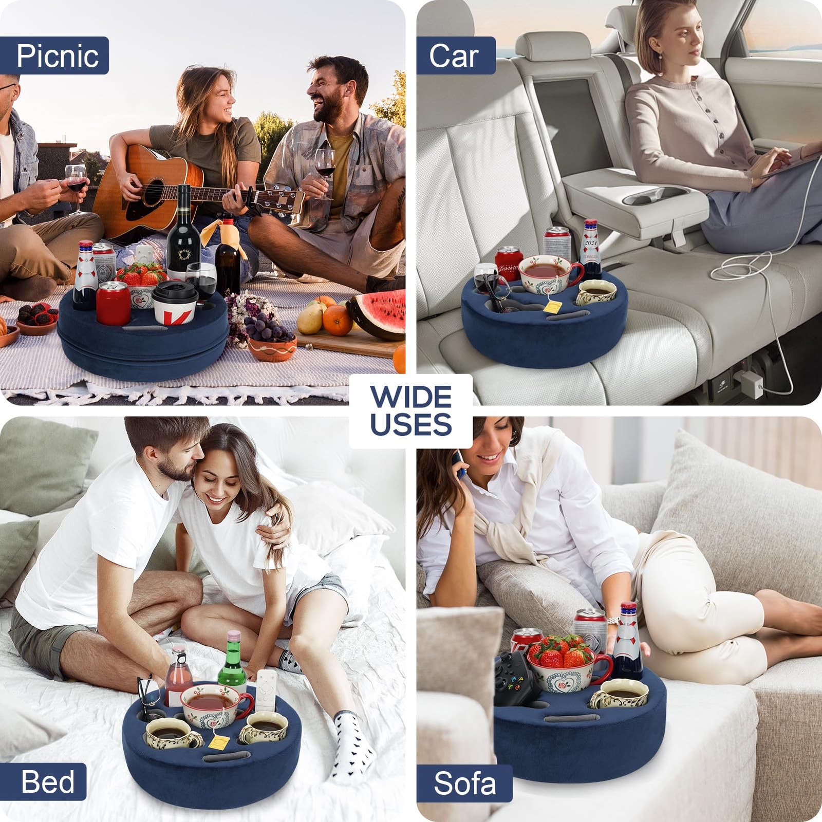 Couch Cup Holder Pillow - Cup Glass Cozy Pillow | Couch Caddy Sofa Bed Buddy ...