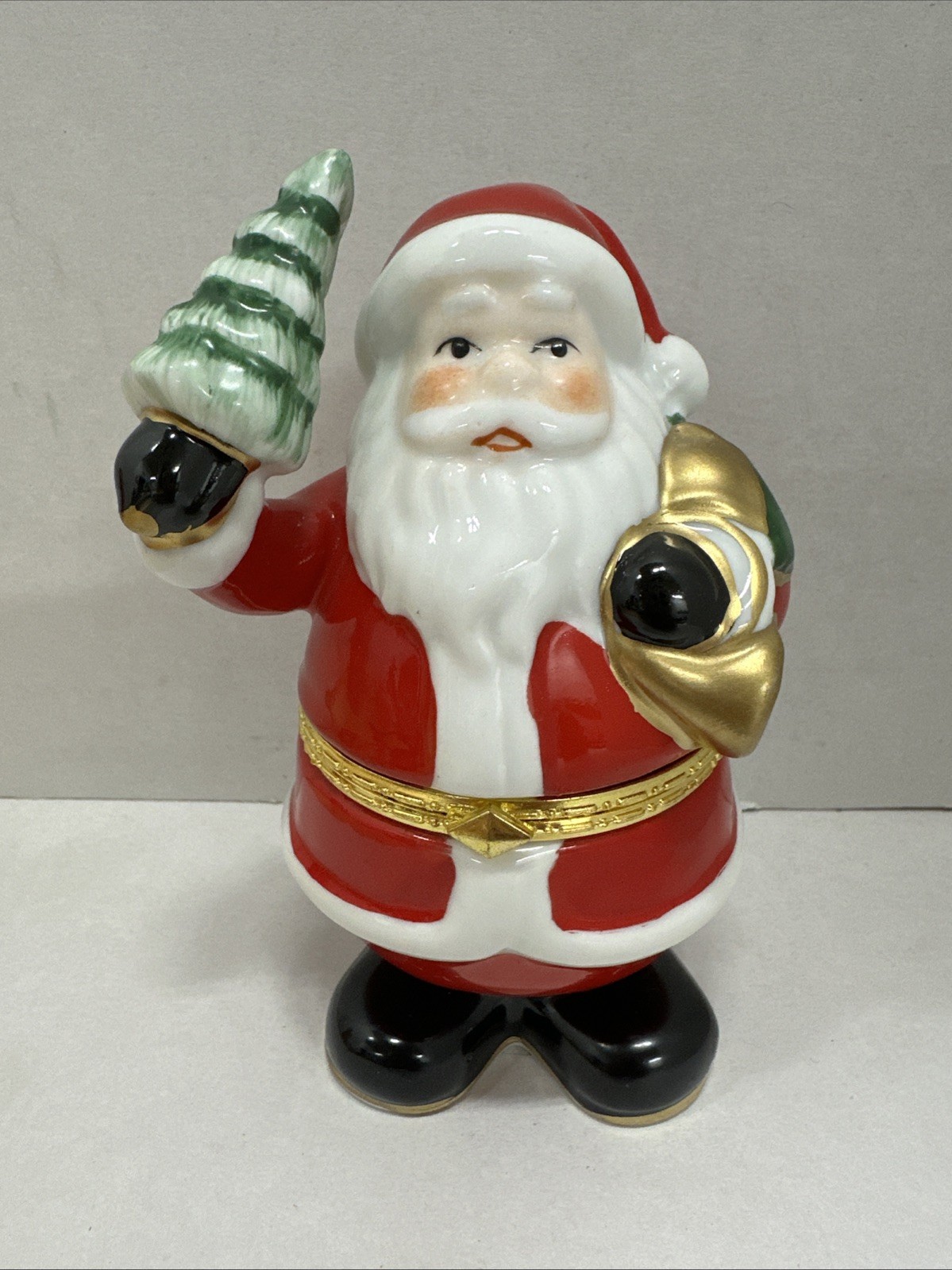 Trinket Santa Claus Christmas Hinged Candle Box Bombay 5.5”