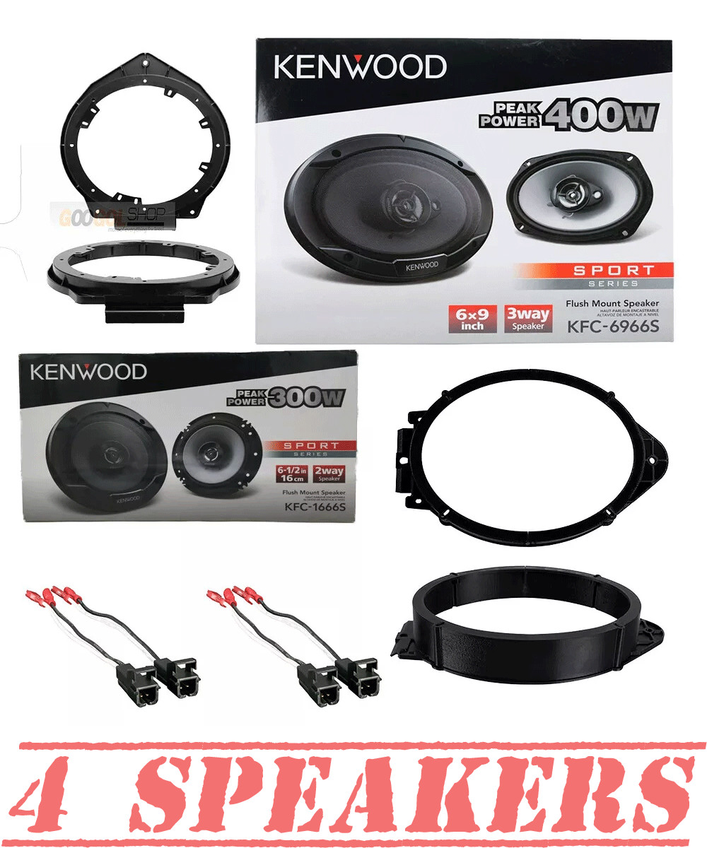 Kenwood Front/Rear door speakers install kit for 2014-2023 Silverado & Sierra