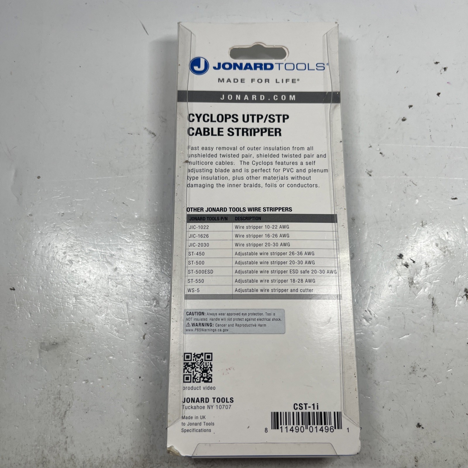 Jonard Tools CST-1i Cyclops Cable Wire Stripper 1/8” - 3/8” New