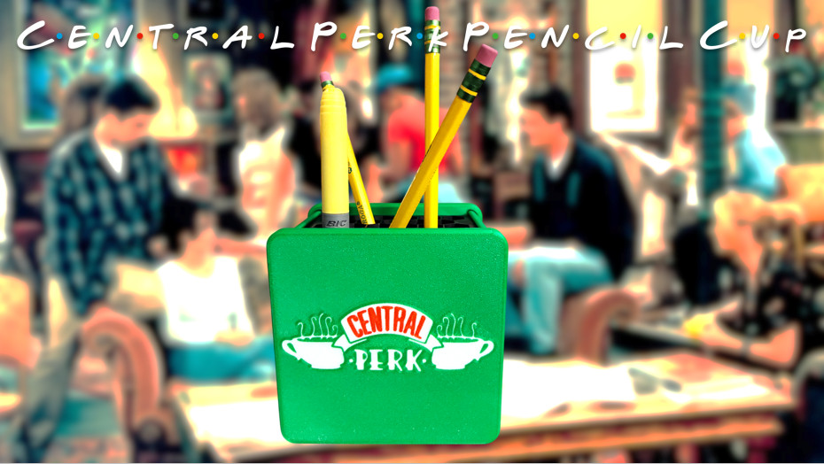 Friends Central Perk Pencil Cup 3D Printed (Green)