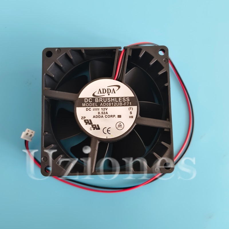 For ADDA AD0812UB-F71 Double Ball Chassis Cooling Fan 8038 12V 0.52A AD0812UBF71