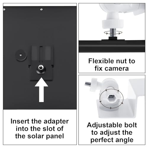 4 PCS Universal Solar Panel Gutter Mount Compatible with Ring Blink Arlo White