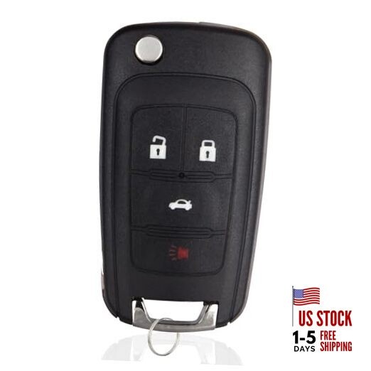 Car Key Fob Keyless Entry Remote Flip Replacement for 2010-2019 Chevy 1 Pack