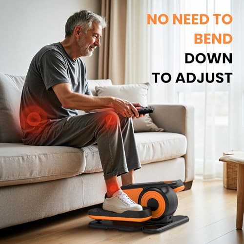 Under Desk Elliptical Machine, Quiet & Portable Electric Machine Seated Pedal