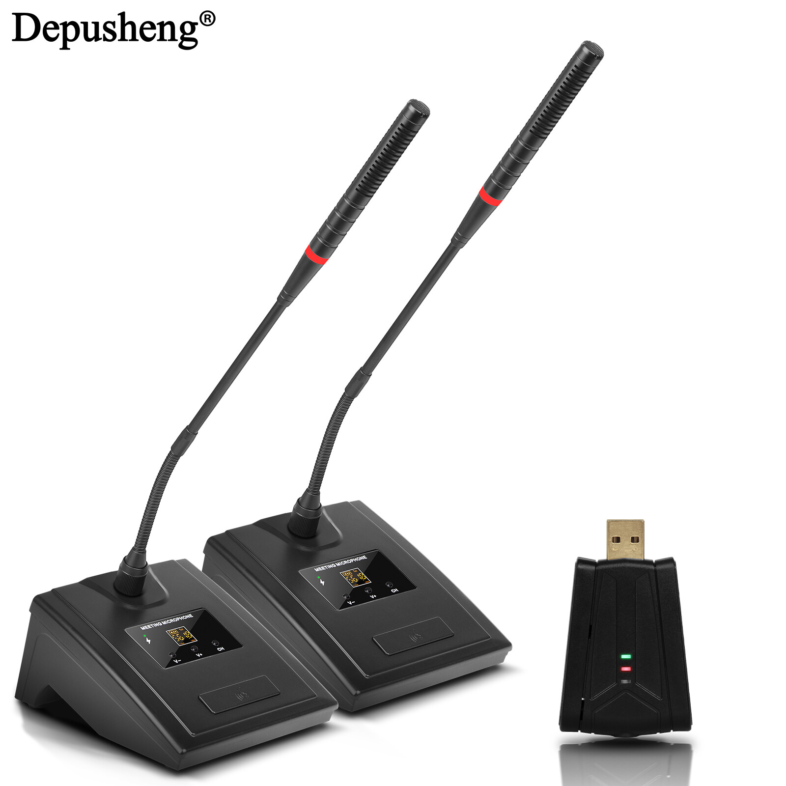 Depusheng QU7  Wireless Microphone condenser Gooseneck Conference Microphone