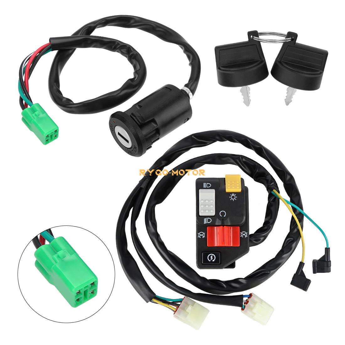 Left Handlebar Switch &Key Switch for Honda Sportrax 400 TRX400EX TRX450ER 05-14