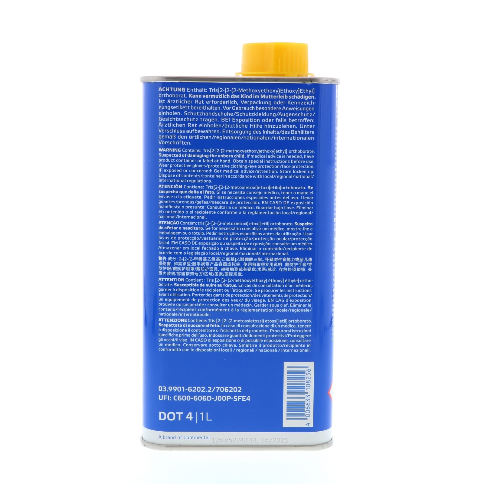 ATE Original TYP 200 Racing Quality DOT 4 Brake Fluid, 1 Liter Can
