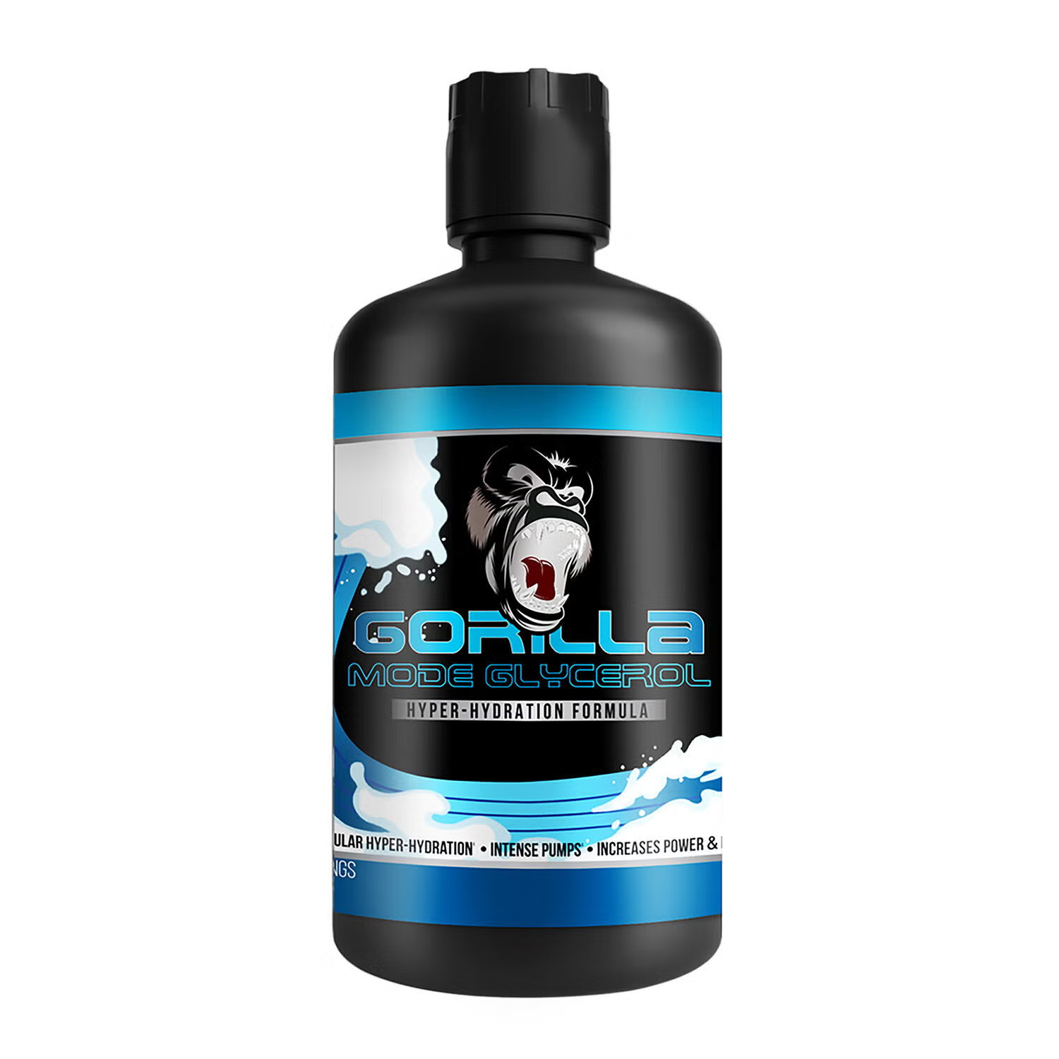 Gorilla Mind Liquid Glycerol Pre-Workout Stim-Free Pumps Vascularity 30oz 60svg