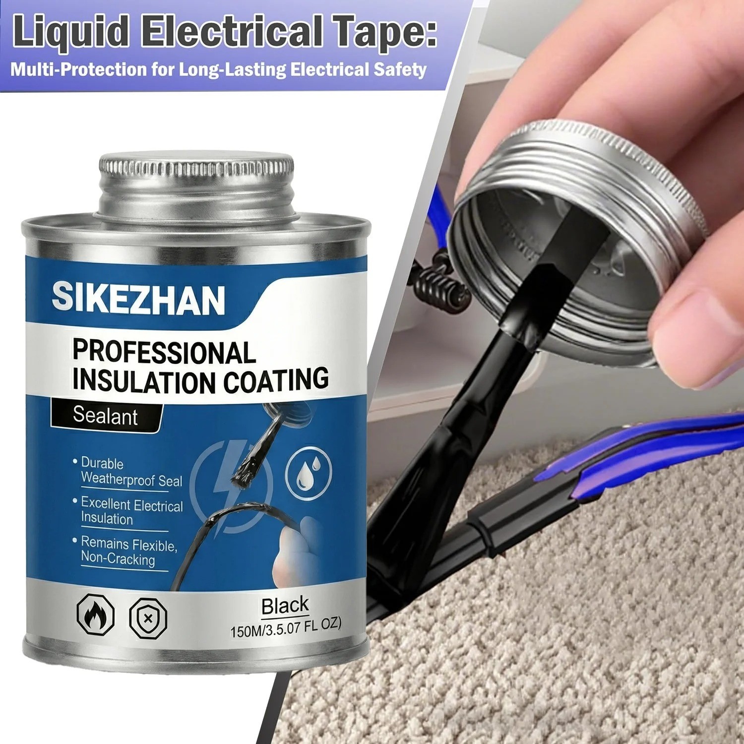 Liquid Electrical Tape Wire Insulating Glue Waterproof High Temp Rubber Repair