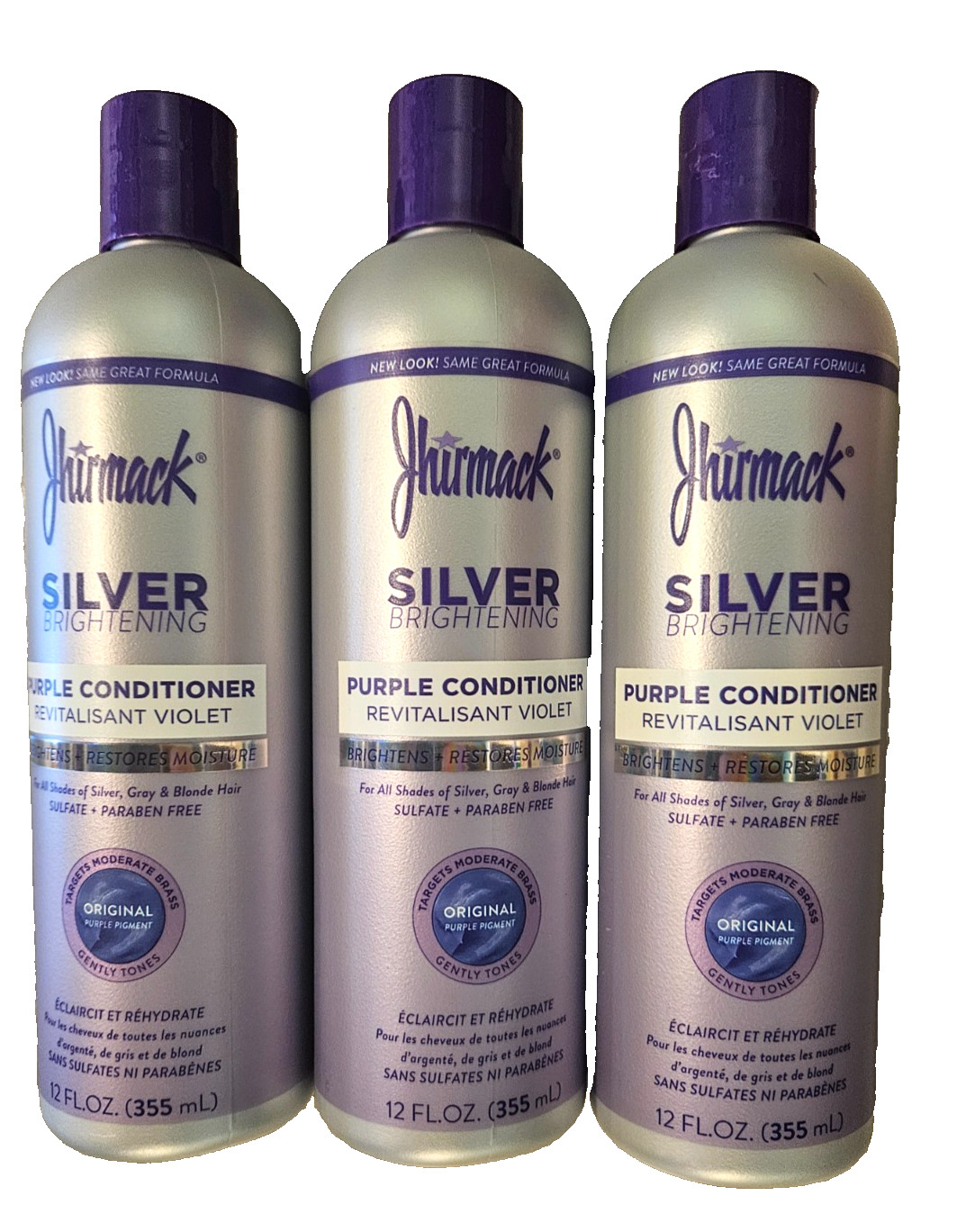 Jhirmack Silver CONDITIONER for Silver, Blonde & Grey Hair 12oz ( 3 pack )