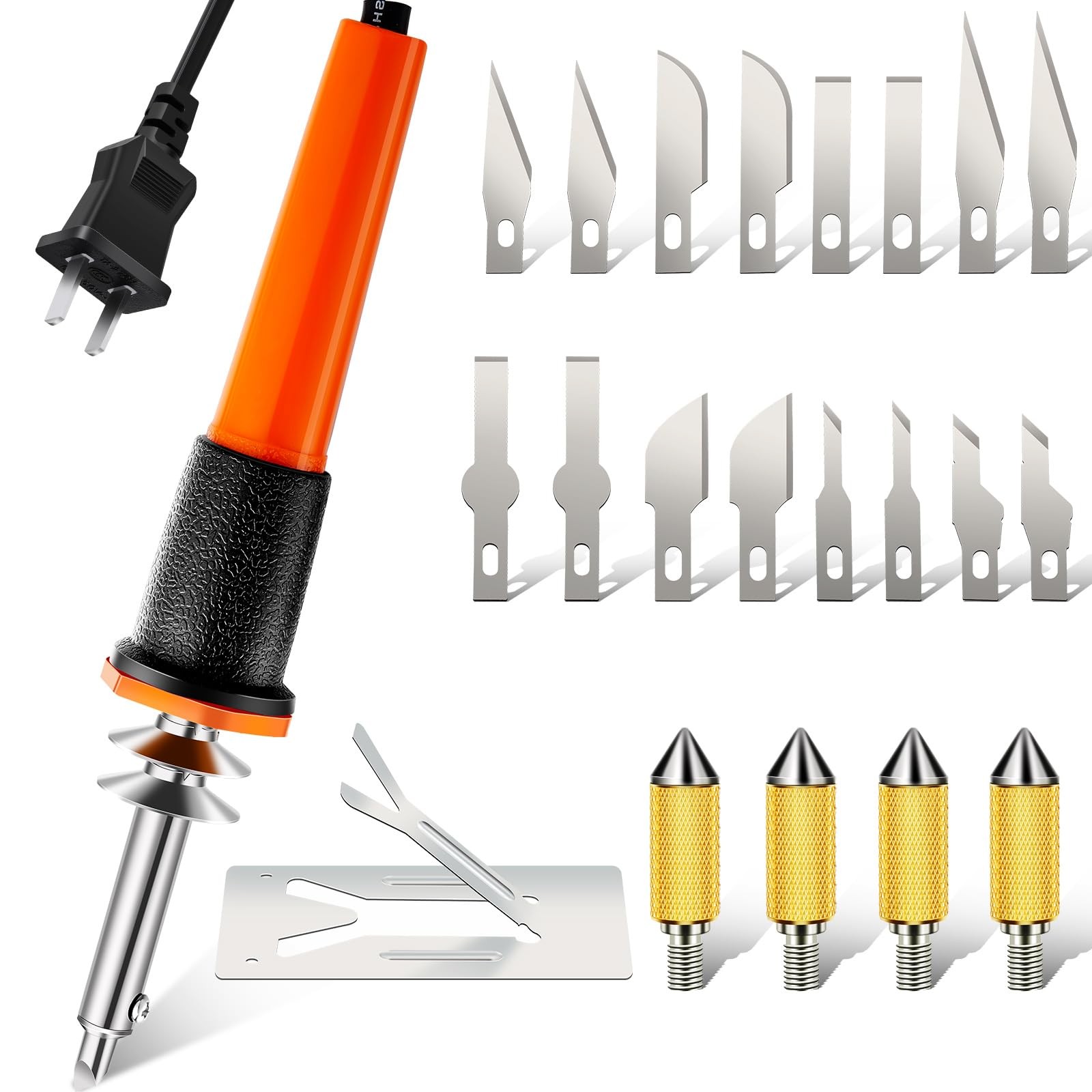 22 Pieces Electric Hot Knife Cutter Tool Kit for Plastic & Stencil