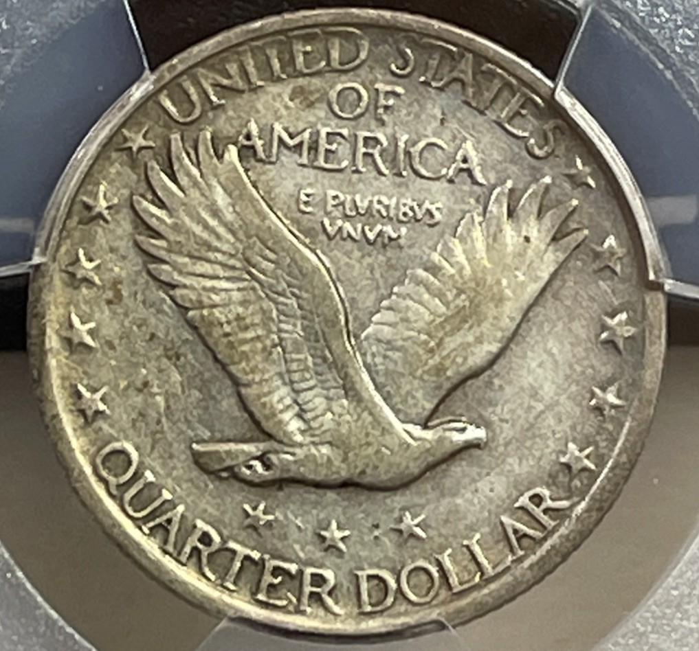 1921 STANDING LIBERTY QUARTER PCGS VF35 - Gold Shield, Nice Luster!!
