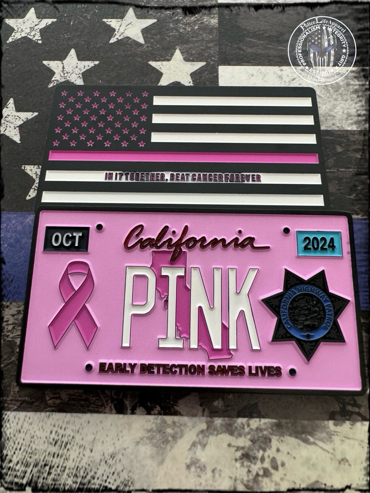 2024 Cancer Support License Plate Challenge Coin