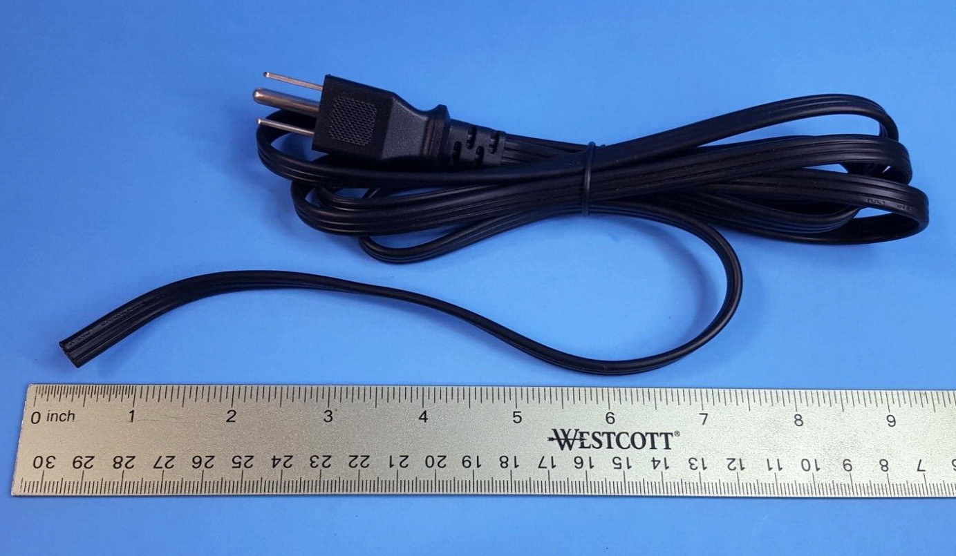 2pcs- 5ft, Power Cable, Flat, 3 Conductor, 18 AWG, SPT-1, E138949-E, LINETEK