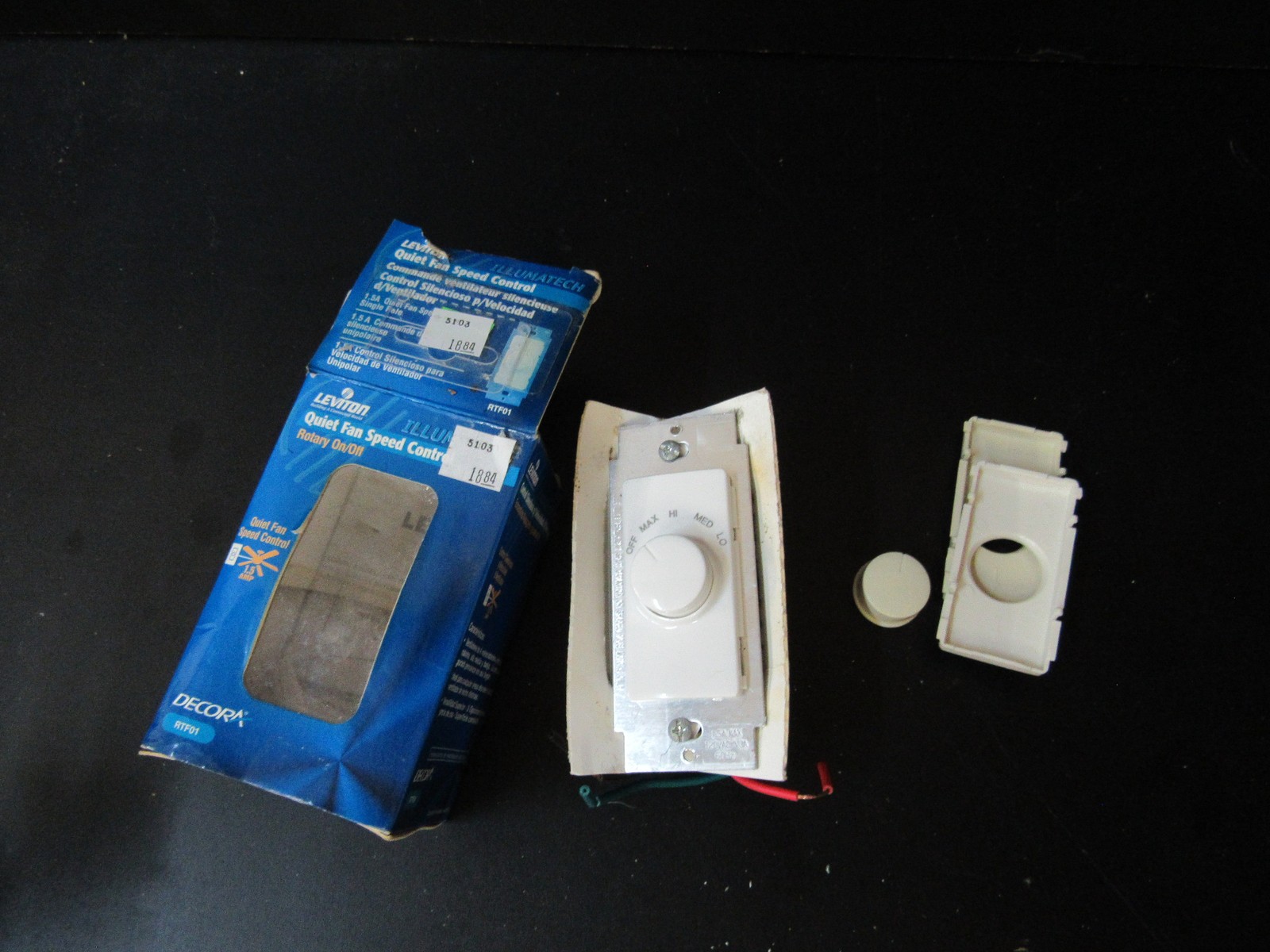Leviton Decora Single Pole Quiet Fan Control RTF01