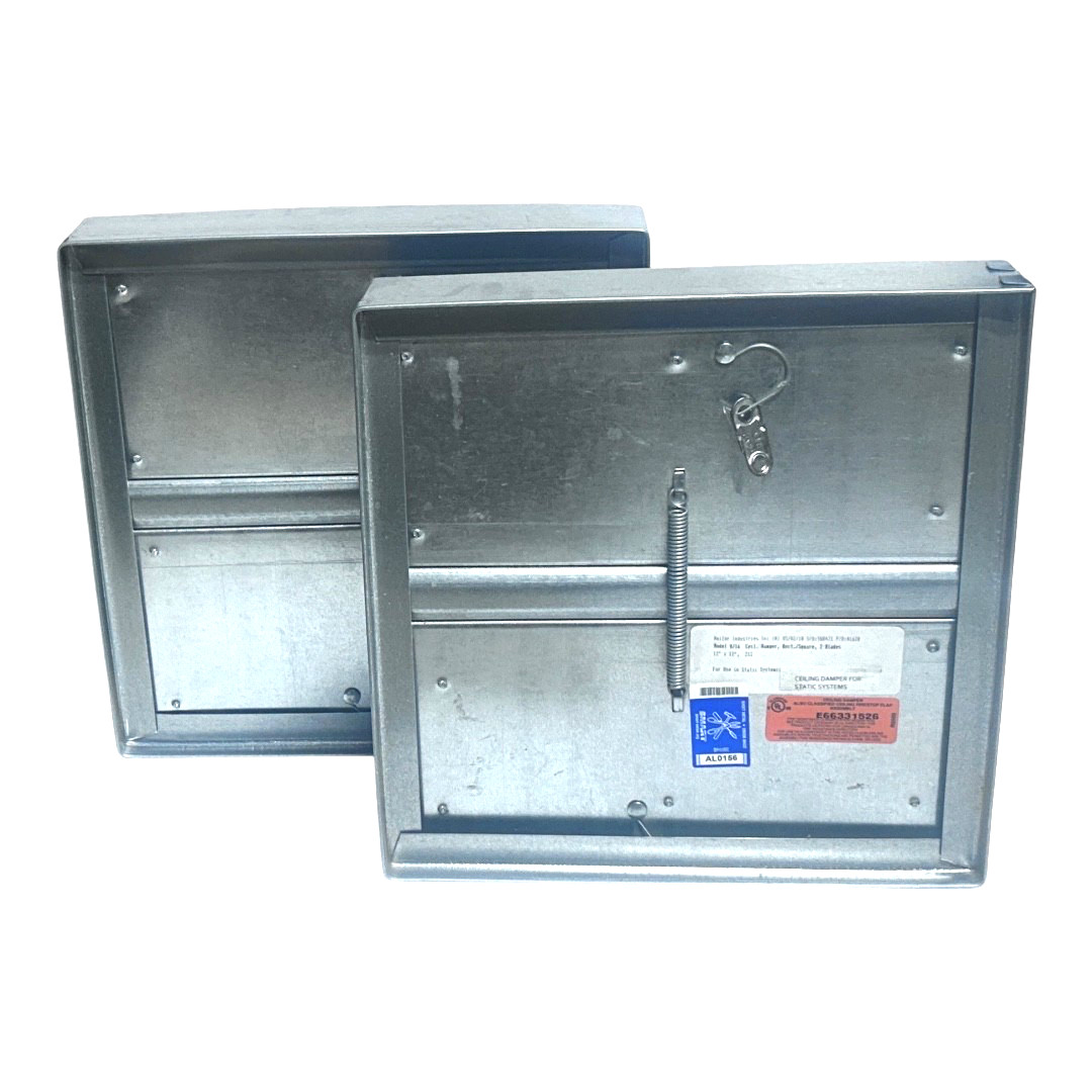 (2) Nailer Ceiling Radiation Fire Damper 12" x 12" for Static Systems Model 0716