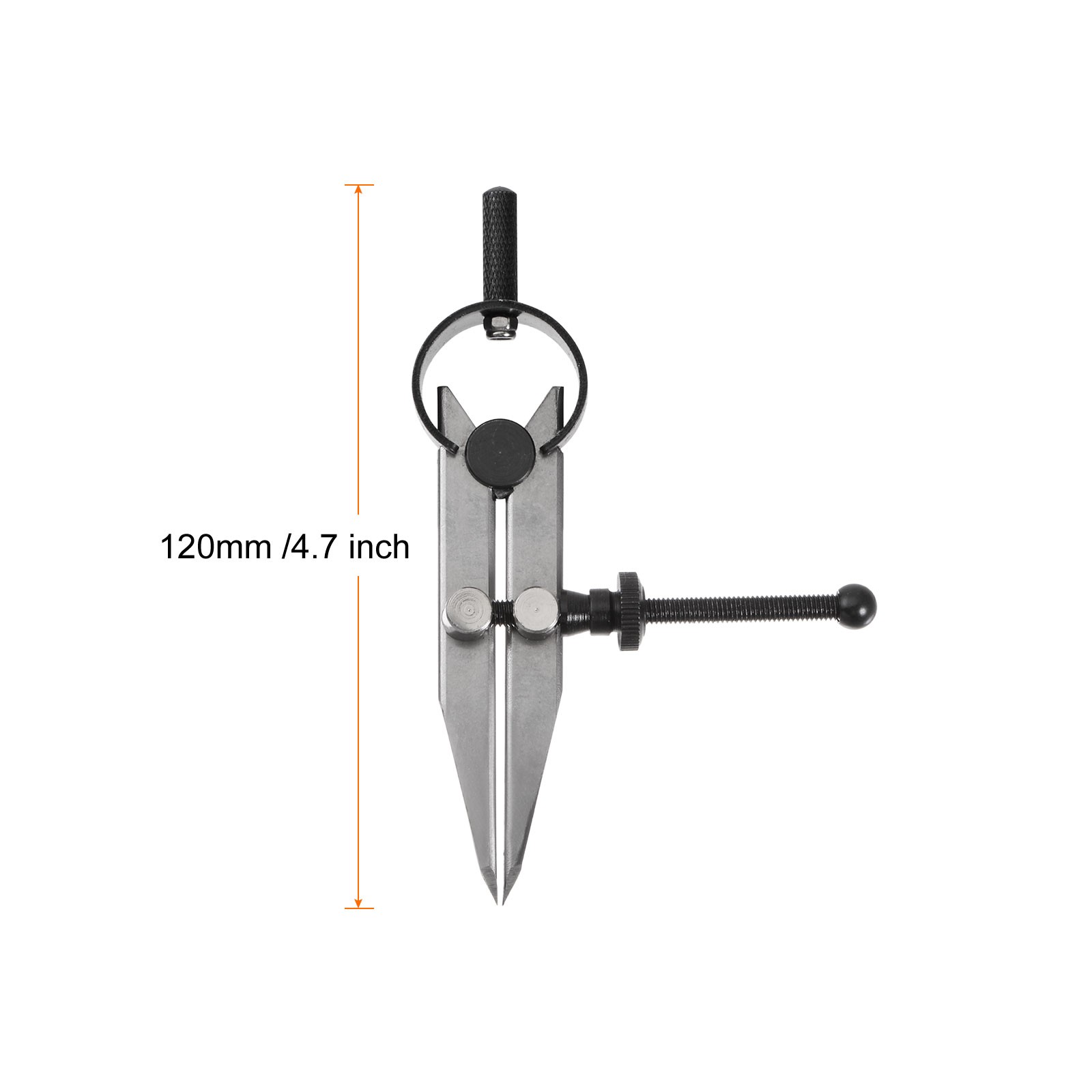Spring Joint Caliper 3" 75mm Spring Divider Caliper with Solid Nut, Flat Leg