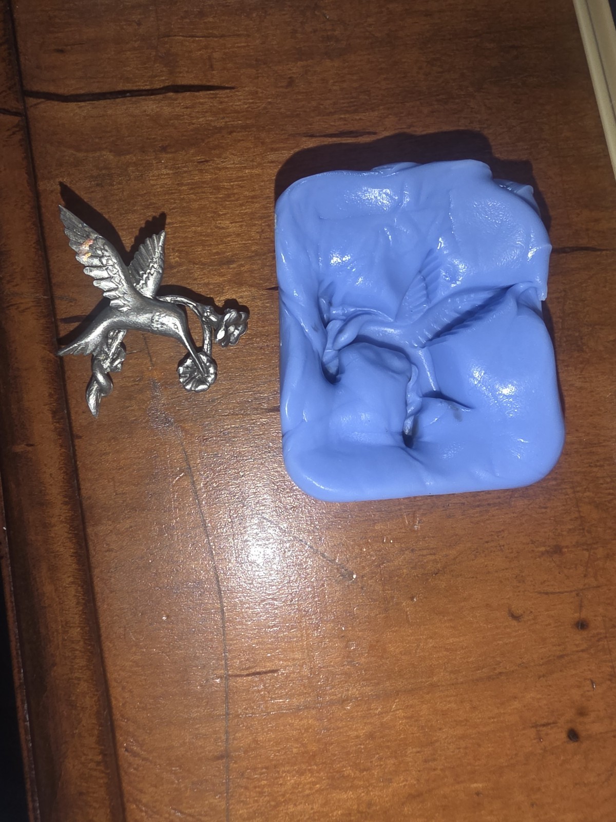 Hummingbird Floral Flower Cabochon Mold For Jewelry Making 2.5 Cm X 2 Cm