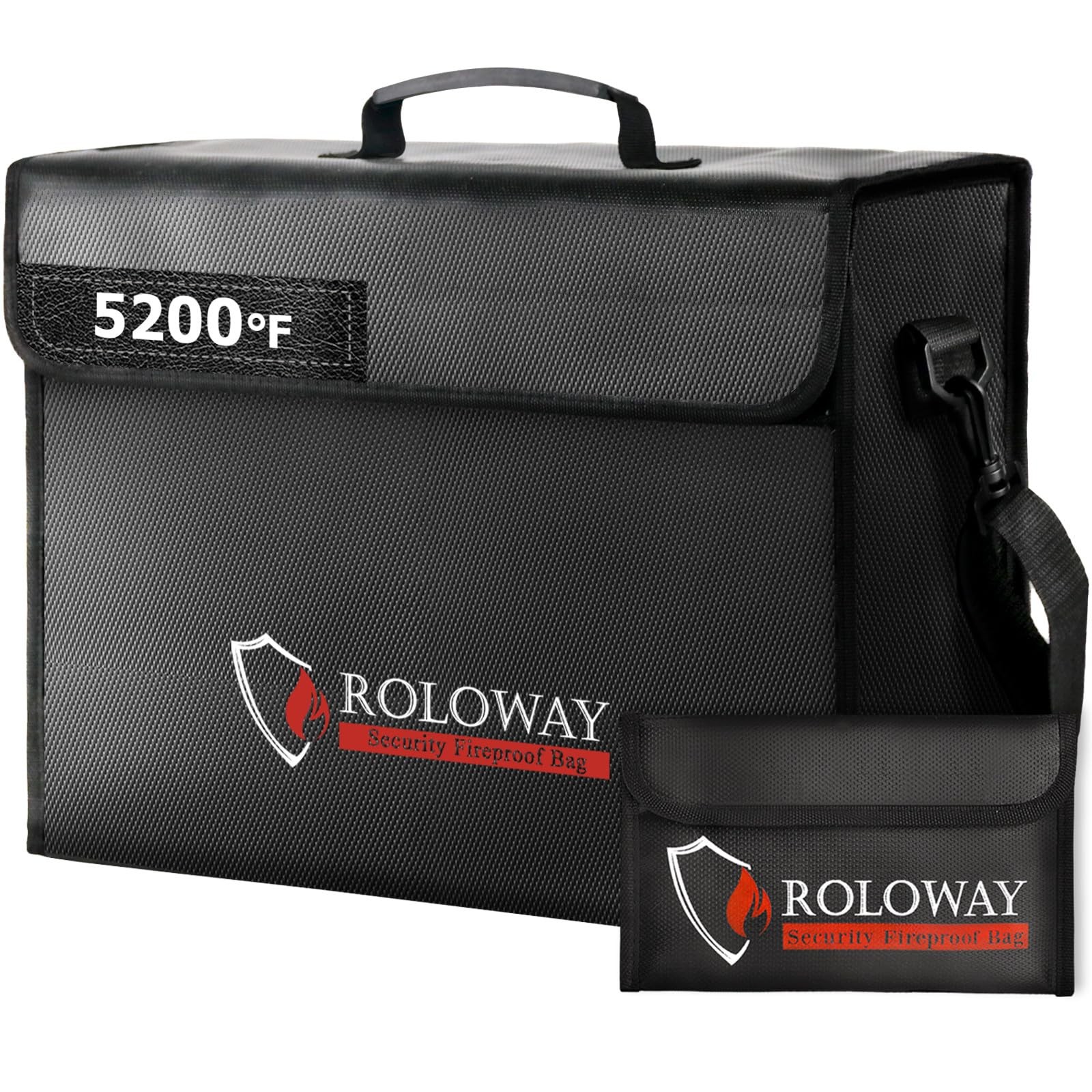 Large Fireproof Bag 5200℉ Heat Insulated 17 x 12 5.8 inches Document Cash Safe