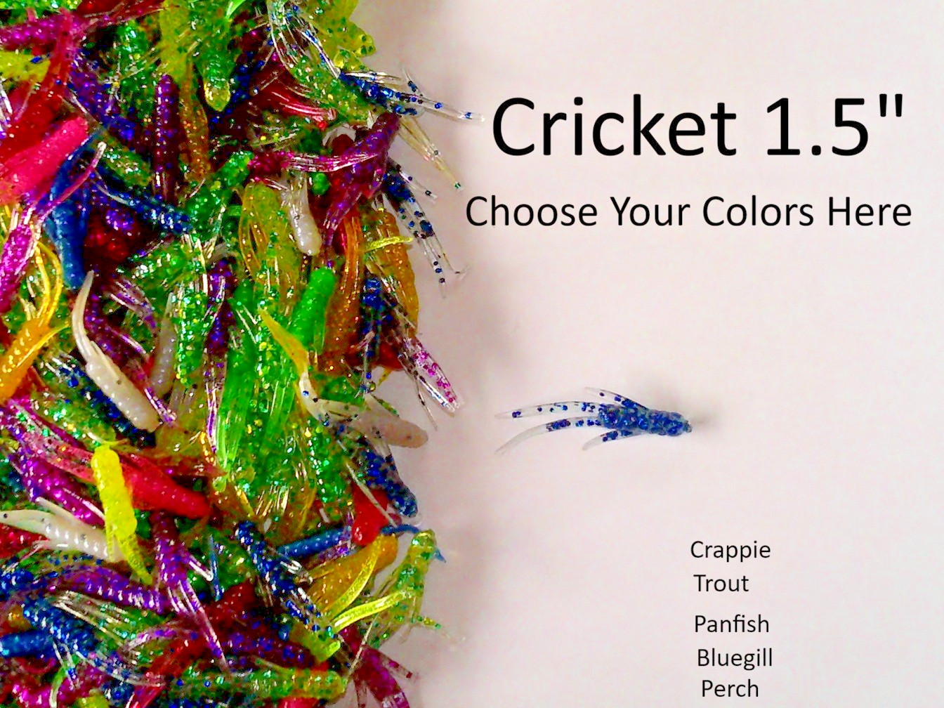 100 - Panfish/Trout Crickets 1.5" Soft Plastic Fishing Lures Added Lure for 2026