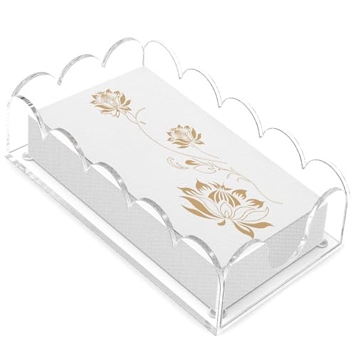Acrylic Napkin Holder, Clear Guest Towel Holder Tray for Bathroom Horizontal
