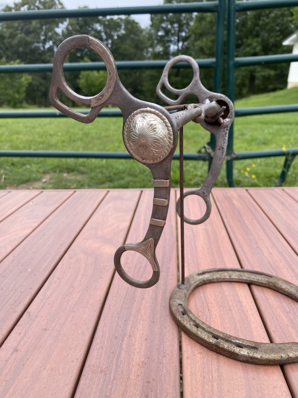 Western Horse Bit Straight Snaffle Silver On Shanks Steel Bit