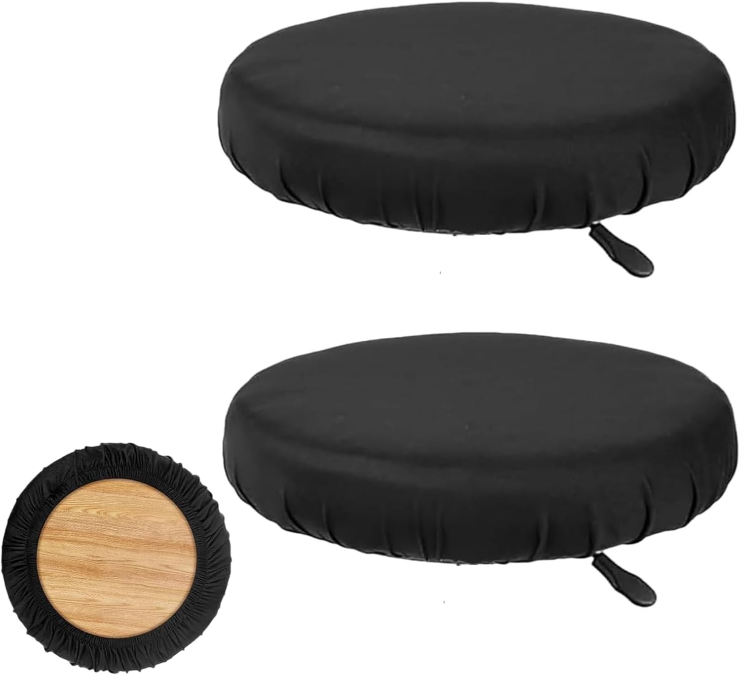 2 Pcs Bar Stool Covers, Soft Round High Elastic Bar Stool Cushion, Machine Wa...