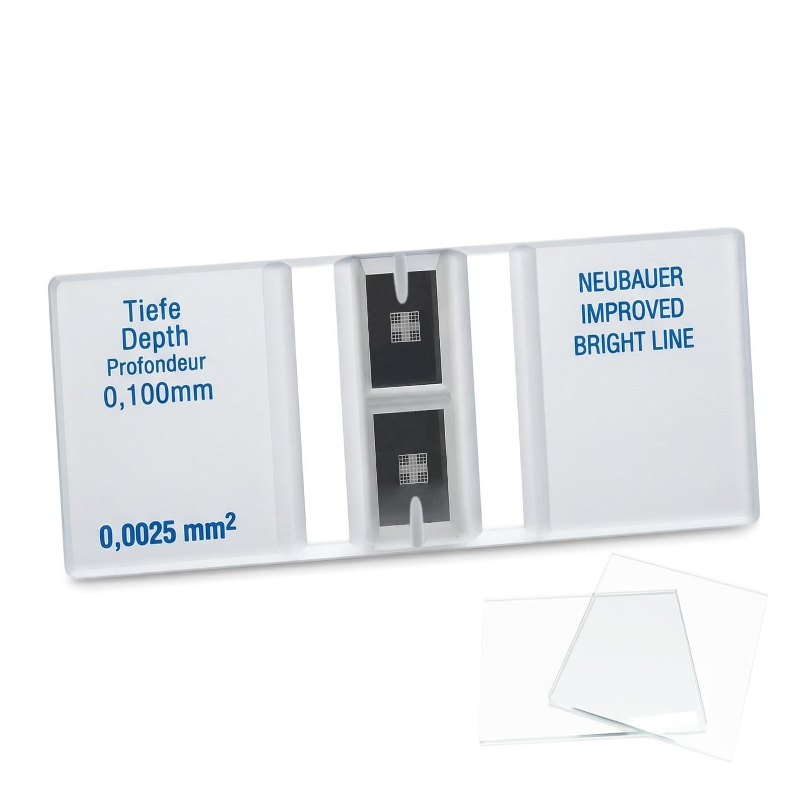 Improved Neubauer Bright Line Hemocytometer, V-Slash Loading Groove