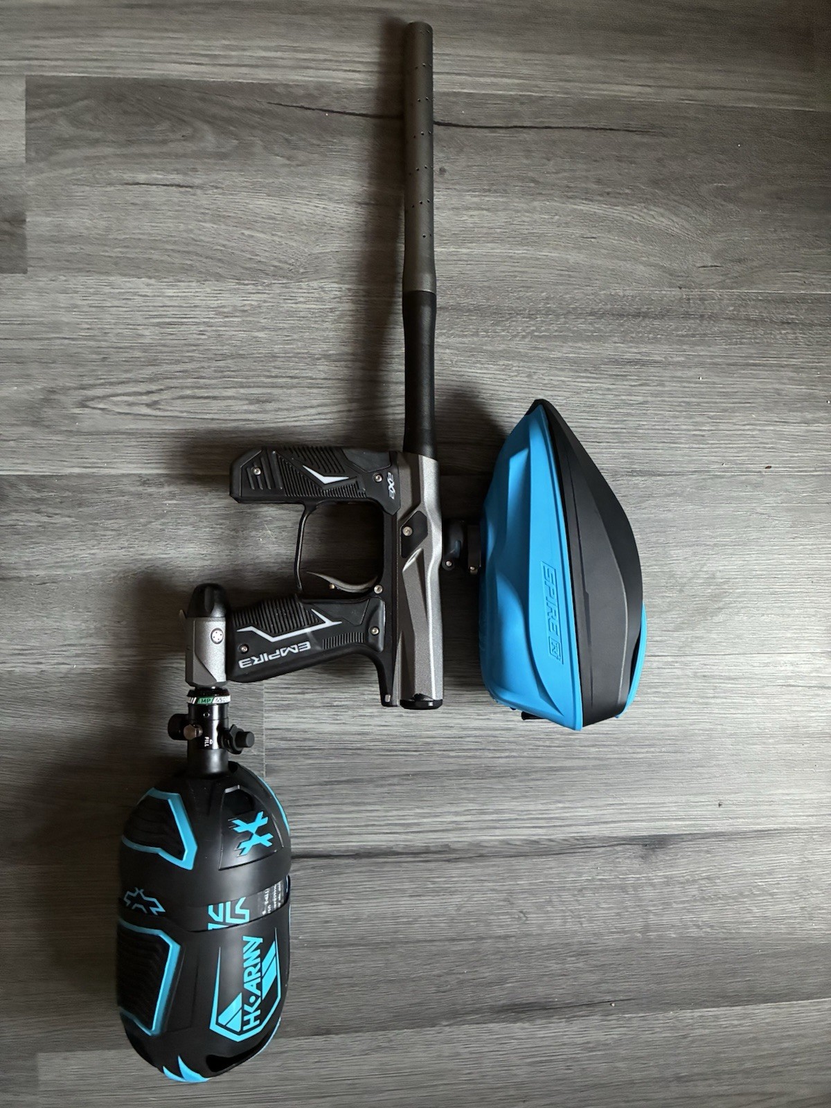 Empire Mini GS Paintball Marker Package w/ HK Army Tank, Loader, Mask & Bag
