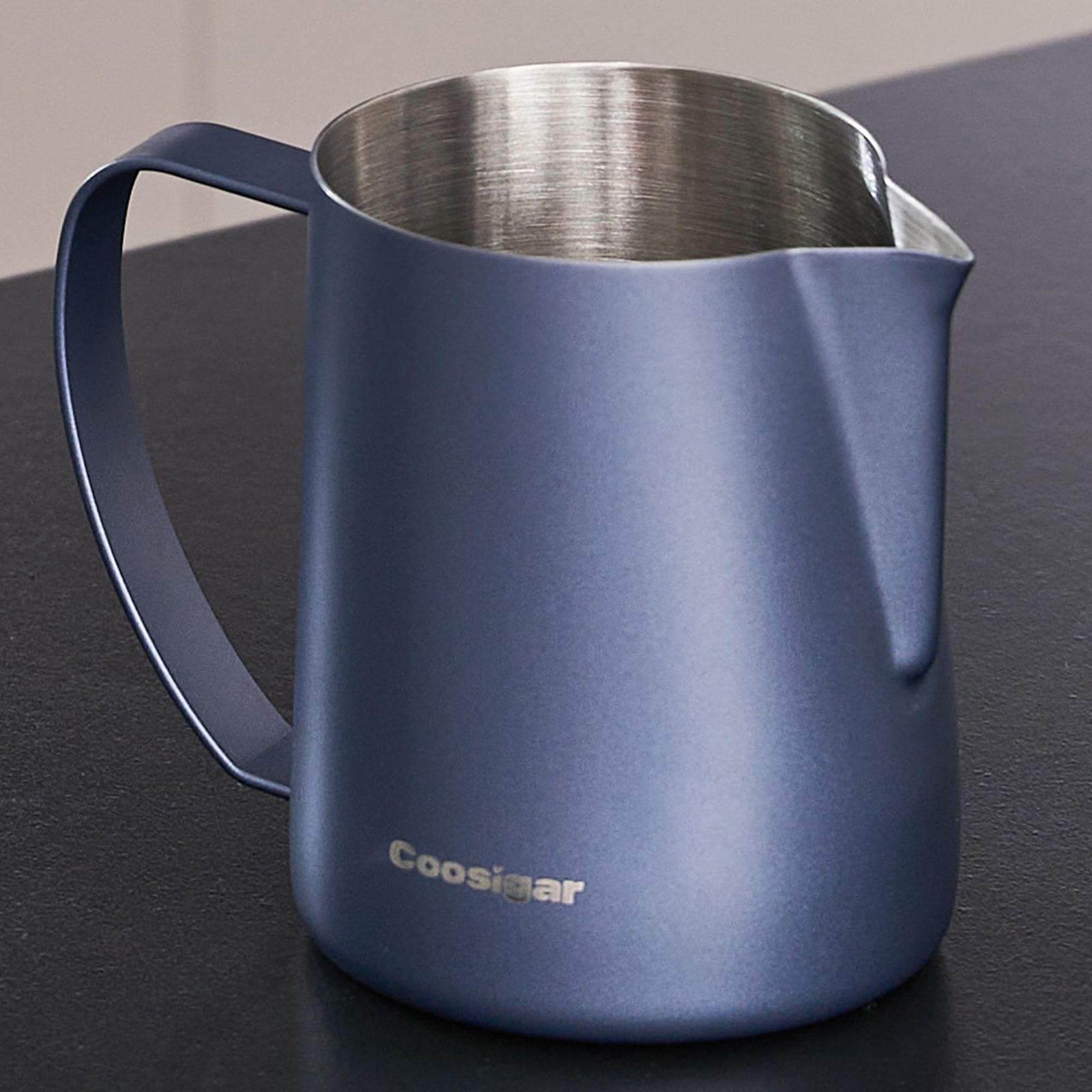15oz Blue Milk Frothing Pitcher 304 Stainless Steel Espresso Steaming Cup