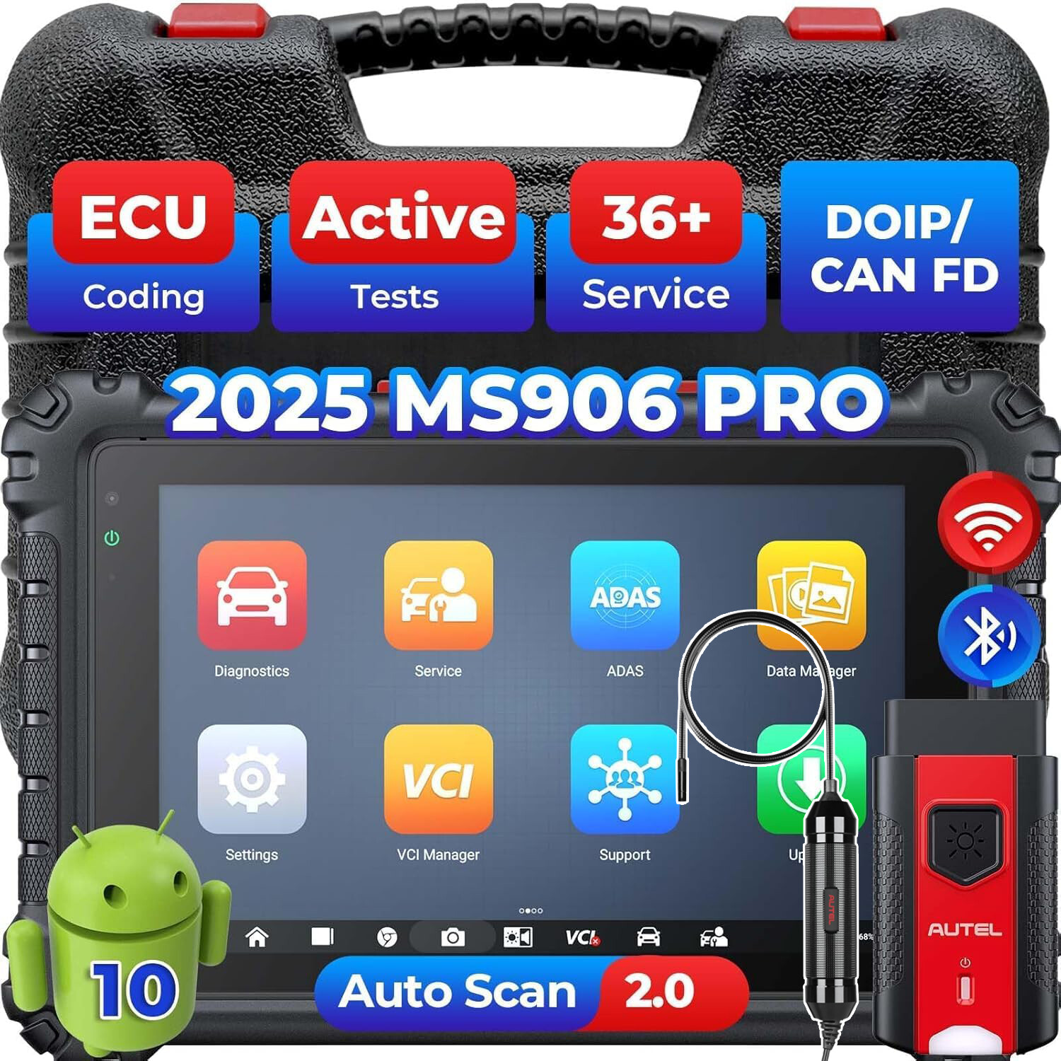 Autel MaxiSYS MS906 Pro ECU Coding Full System Diagnostic Scanner AS MK906 PRO