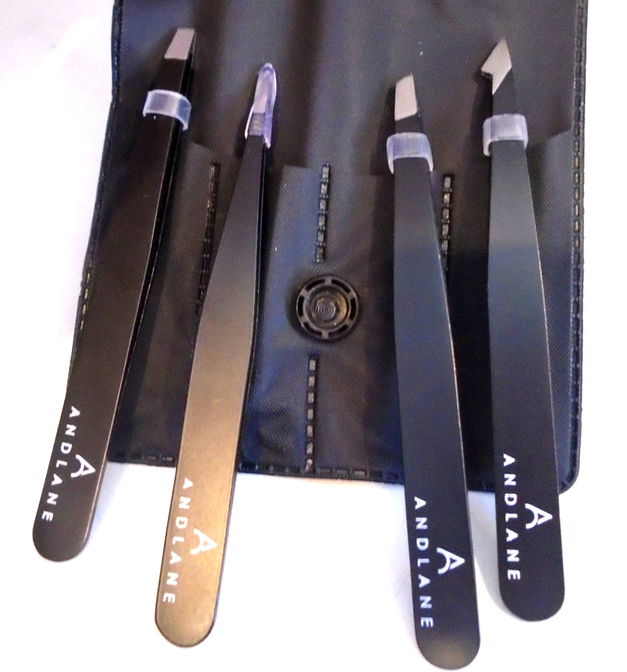 Andlane Tweezers Set - Professional Stainless Steel 4-Piece Precision Tweezer
