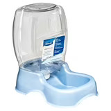 3 Gallon Gravity Water Bowl for Pets Blue Silver