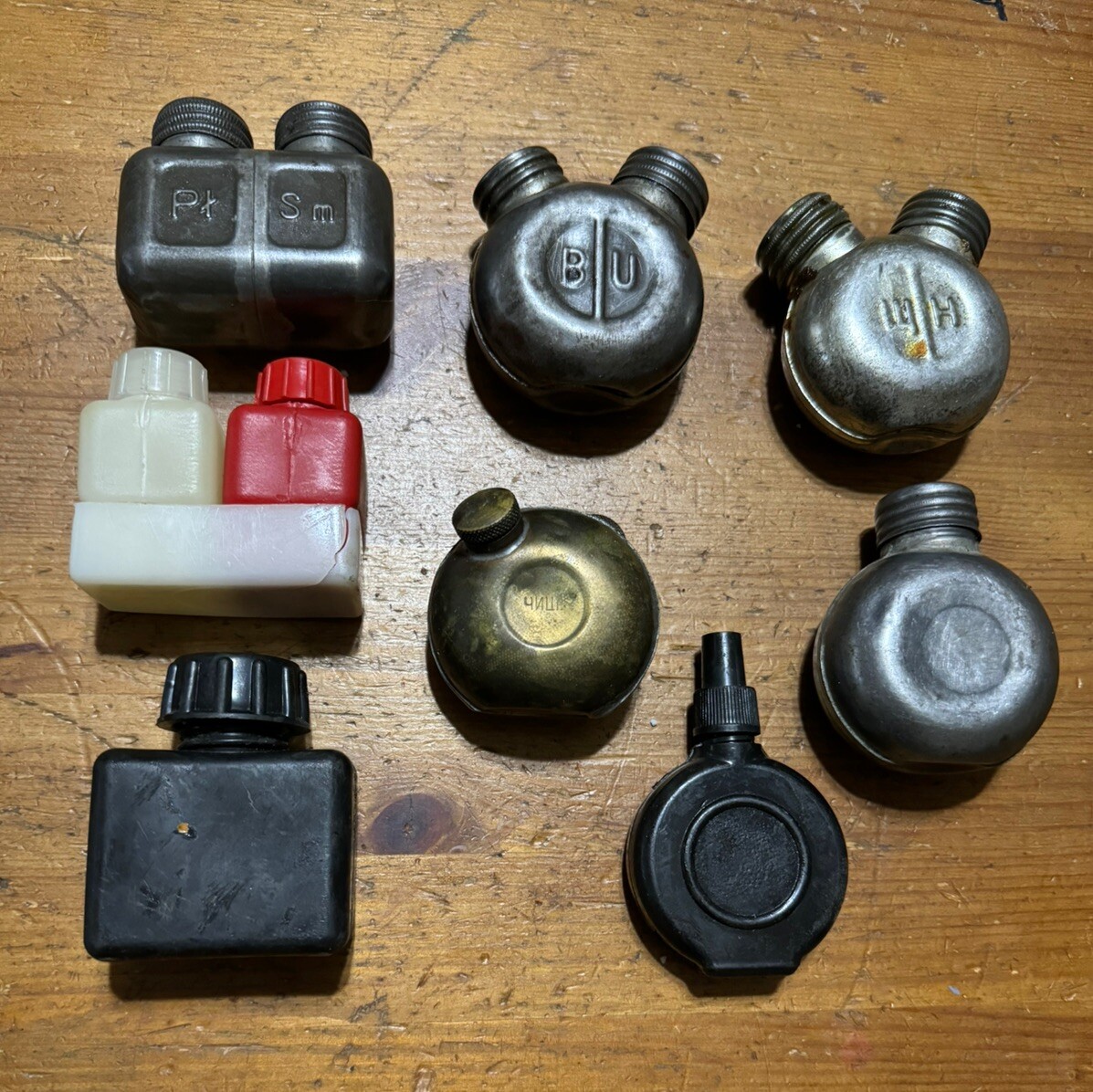 Lot of 8 SKS Mosin Nagant Military Surplus Combloc Oil Bottle 7.62x39 Collection