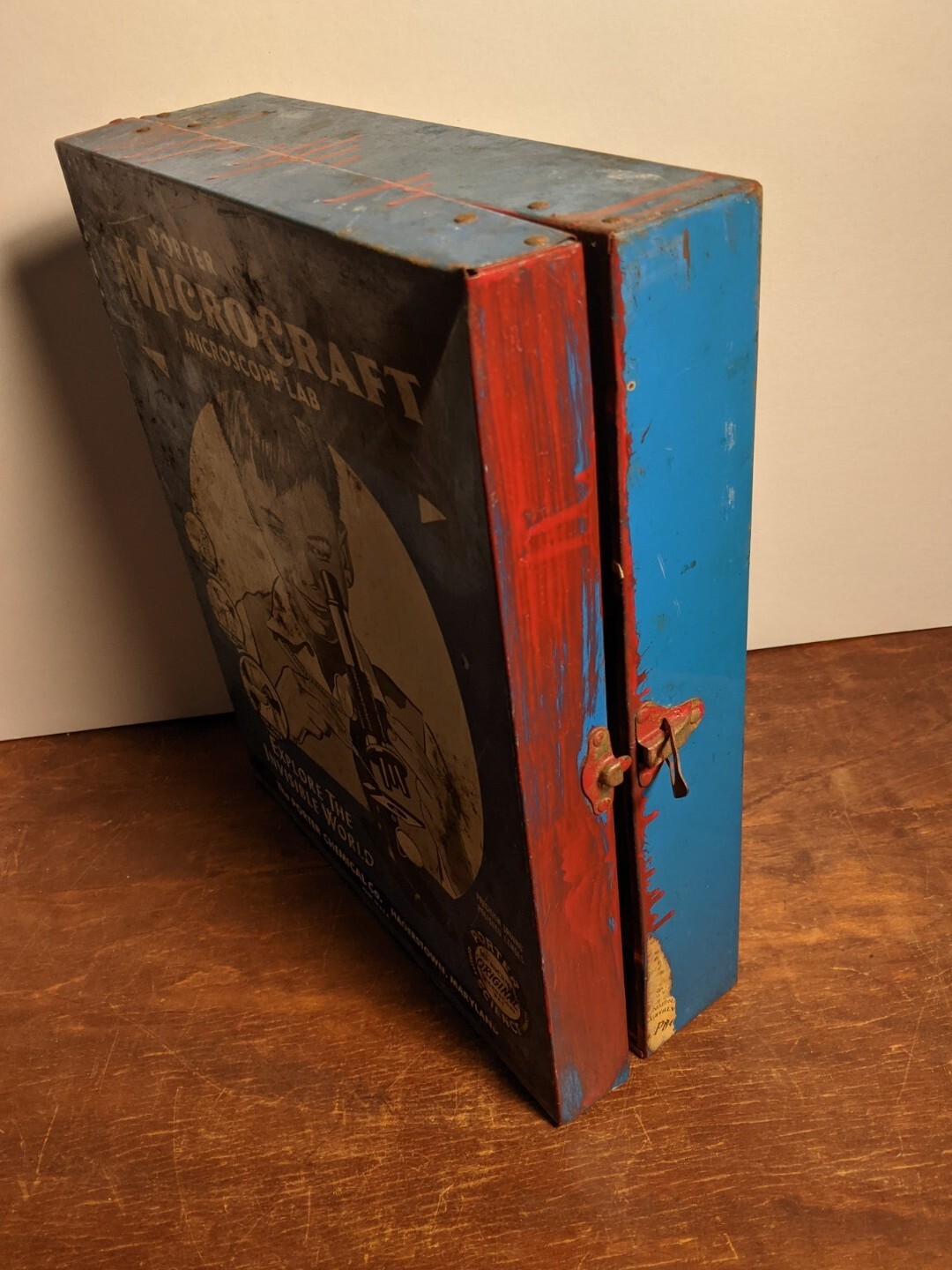 Vintage Porter MicroCraft Microscope Lab -- BOX ONLY --Science Biology Ecology