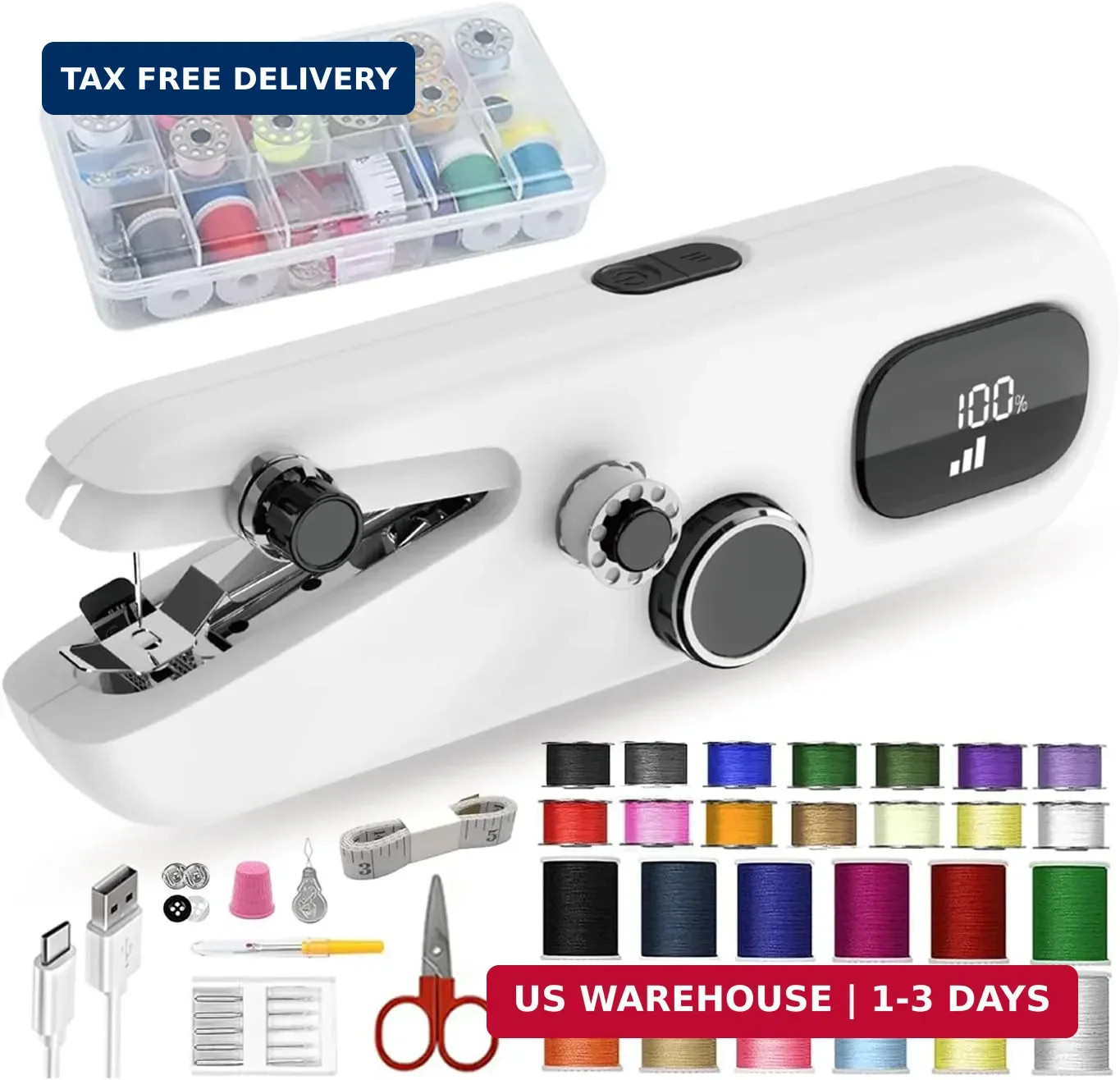 Handheld Sewing Machine, 3-Speed Portable Mini Sewing Machines with L